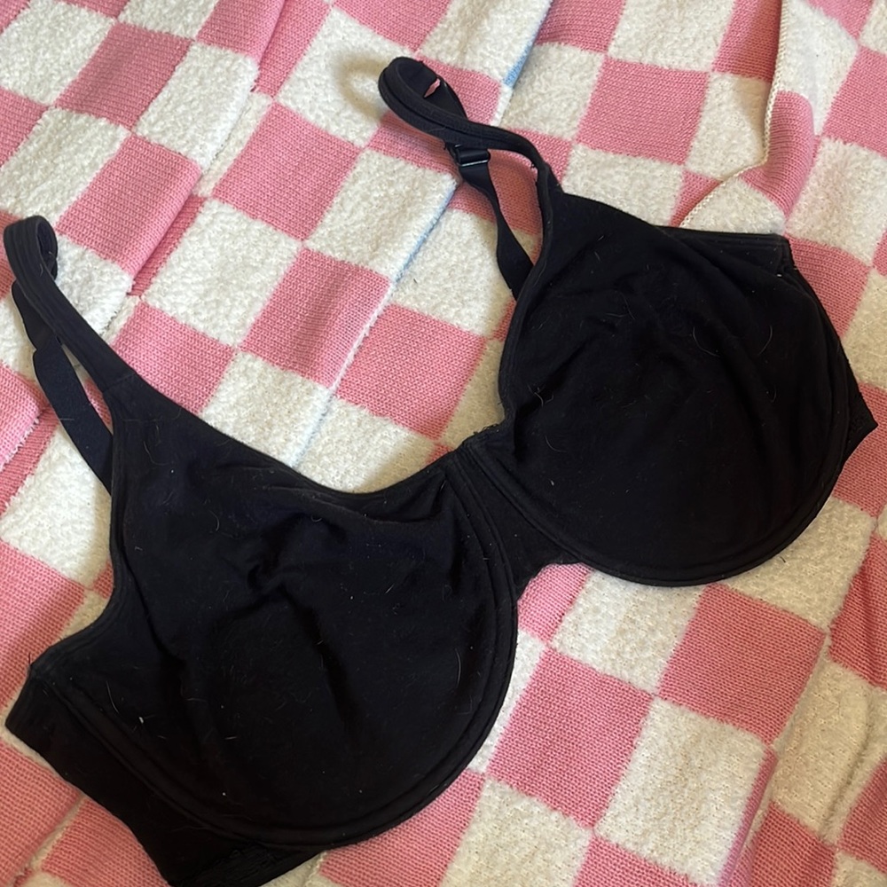 FRUIT OF THE LOOM BLACK BRA SIZE 38DD USED